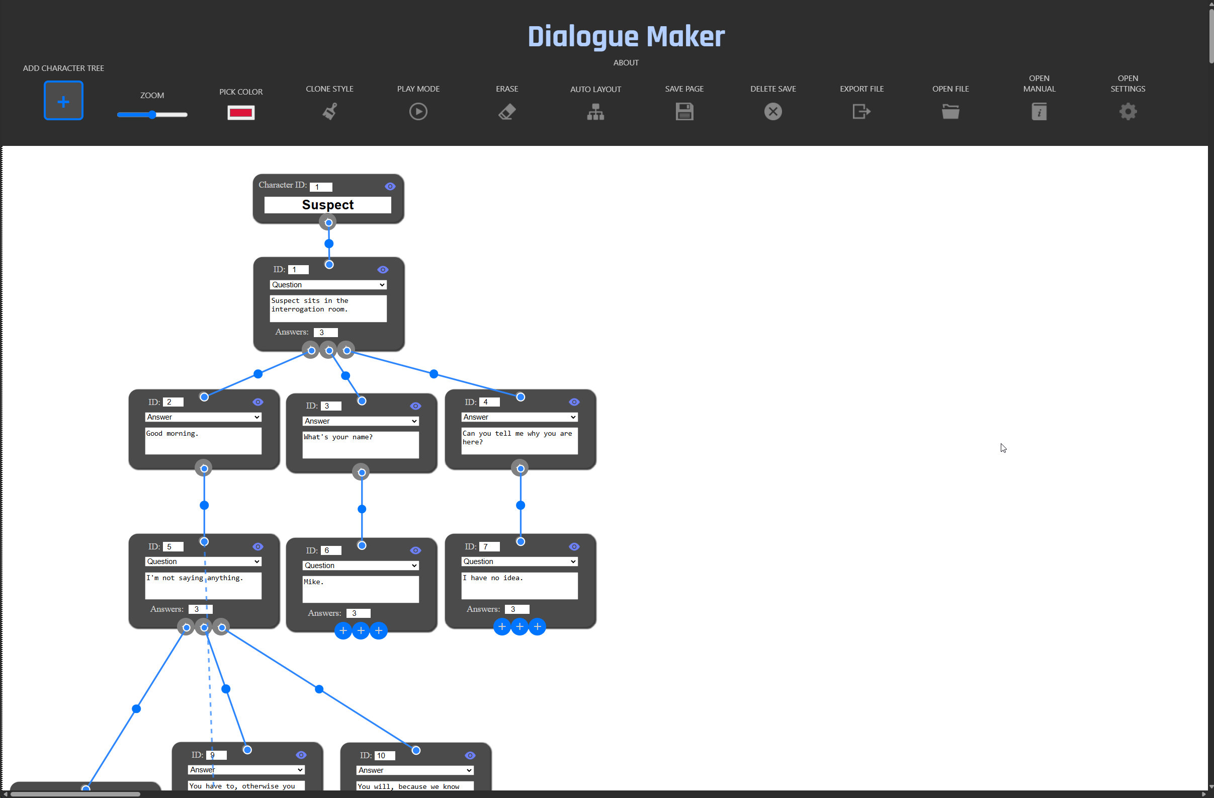 Video Game Dialogue Maker