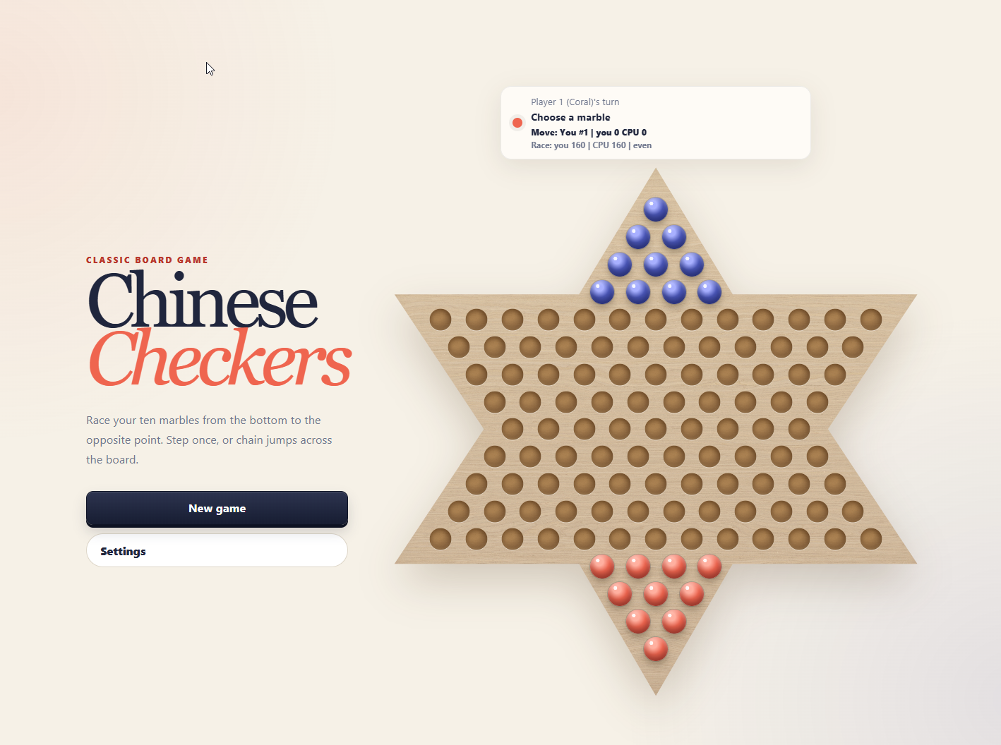 Online Chinese Checkers